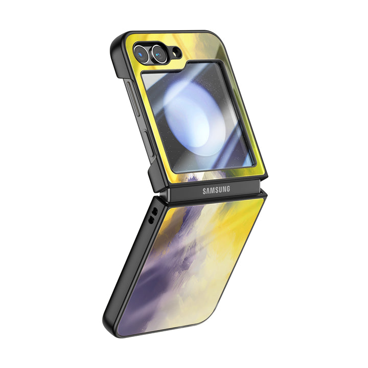 " Purple Yellow " | Samsung Electroplated Glass Case