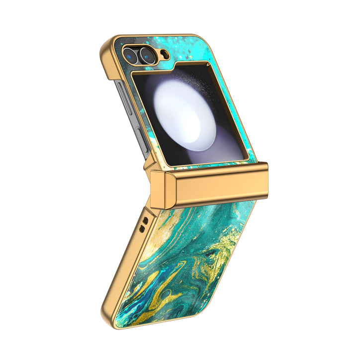 " Green Tears on the Beach " | Samsung Electroplated Glass Case