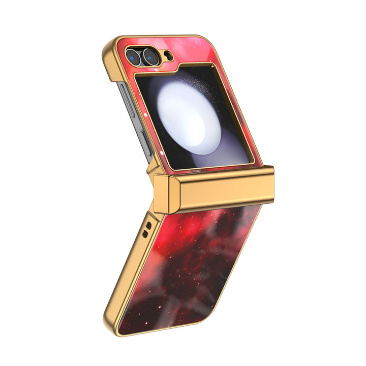 " Starry Sky-Red Alert " | Samsung Electroplated Glass Case