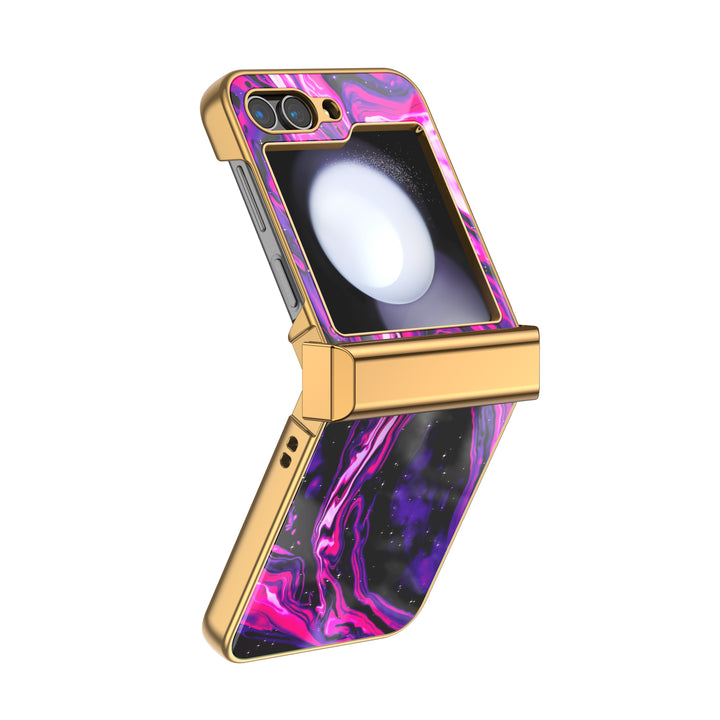 " Quicksand-Fuchsia " | Samsung Electroplated Glass Case