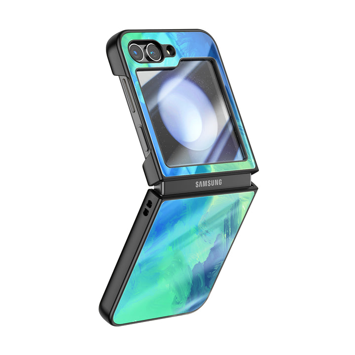 " Turquoise Blue " | Samsung Electroplated Glass Case