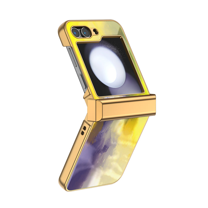 " Purple Yellow " | Samsung Electroplated Glass Case