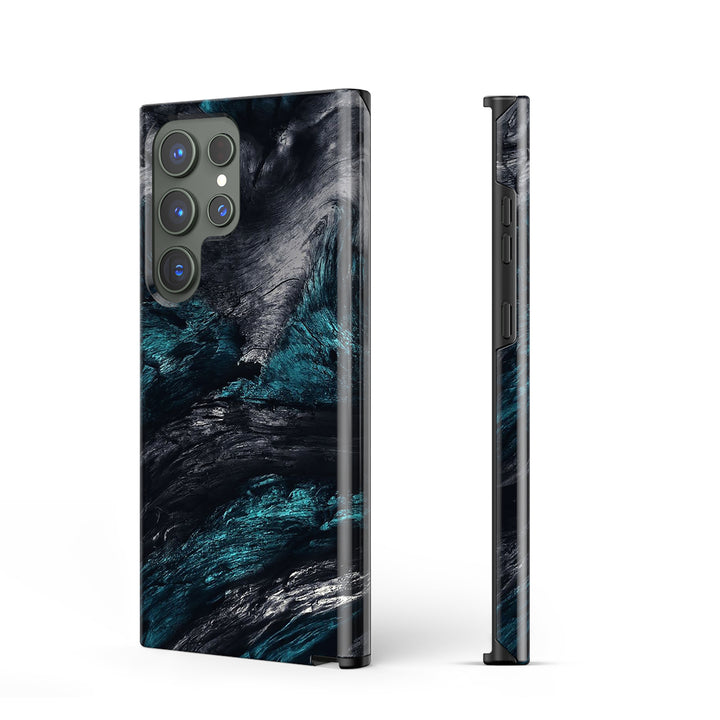 Samsung Dark Style Series | " Volcanic Ash-Ember " Tempered Glass Phone Case