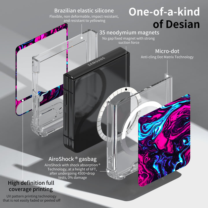 " Quicksand-Fuchsia " | Samsung Electroplated Glass Case