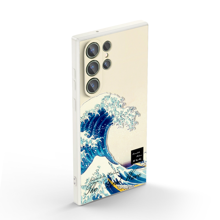 Samsung Oil Painting Series |  " The Great wave "  Tempered Glass Phone Case