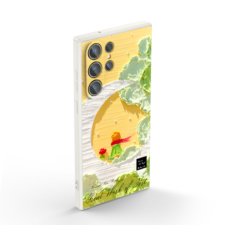 Samsung Oil Painting Series |  " The Little Prince-Milky Moon " Tempered Glass Phone Case