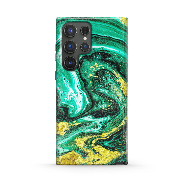 Samsung Gilt Series | " Green Ocean " Tempered Glass Phone Case