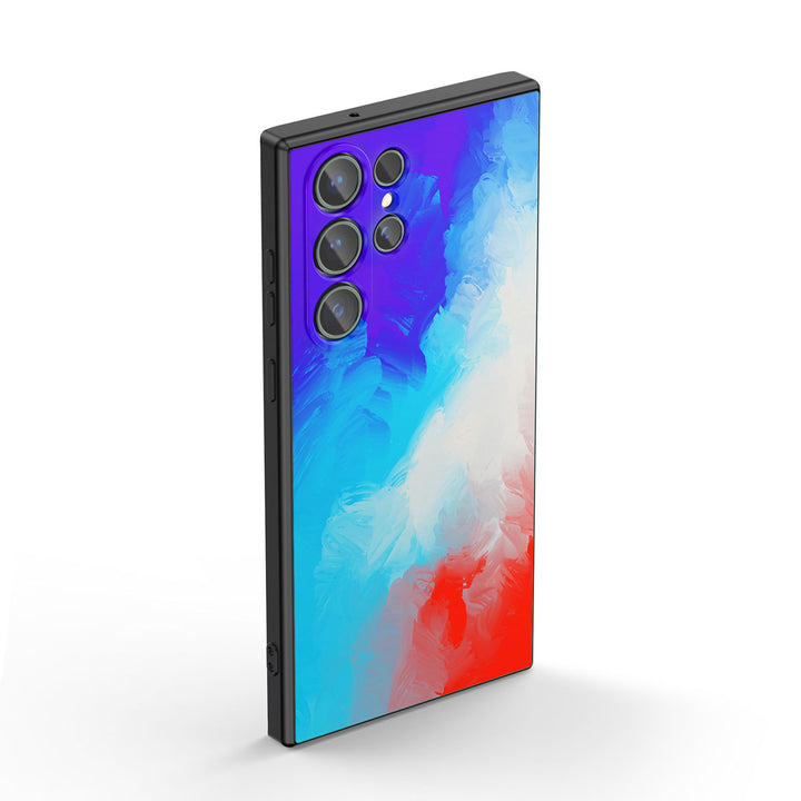 Samsung Watercolor  Series | " lndigo Color " Tempered Glass Phone Case