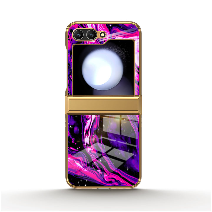 " Quicksand-Fuchsia " | Samsung Electroplated Glass Case