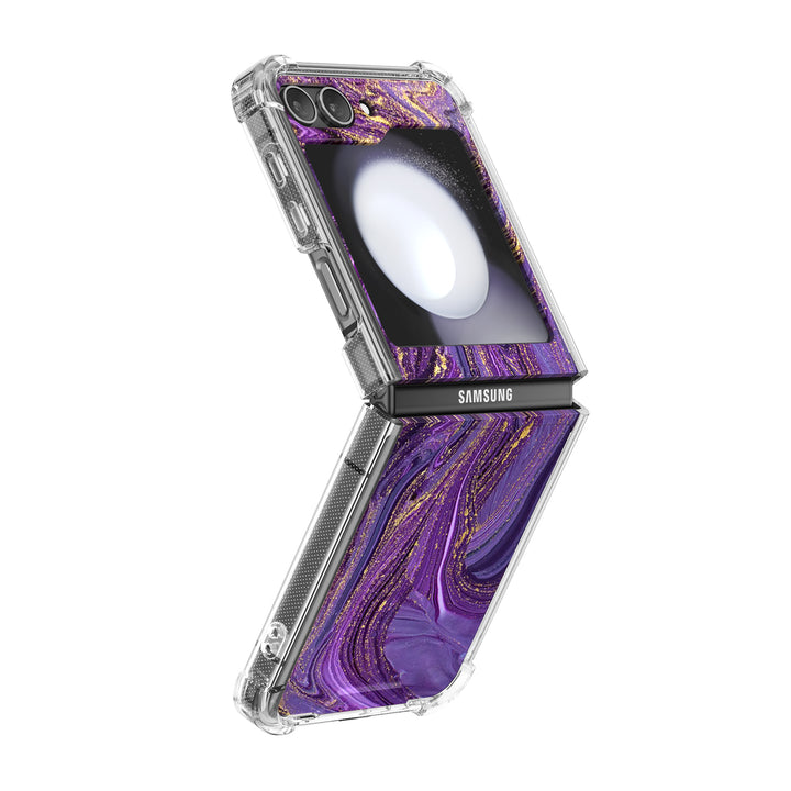 " Gilded Purple Sand " | Samsung Electroplated Glass Case