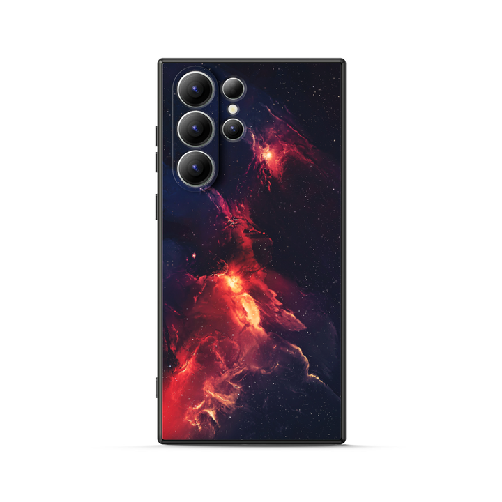 Samsung Galaxy Series | " Interstellar-Fire Cloud " Tempered Glass Phone Case