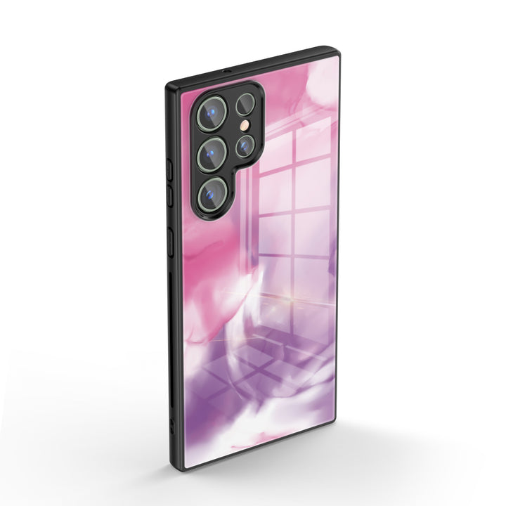 " Foggy Purple " | Samsung Tempered Glass Case