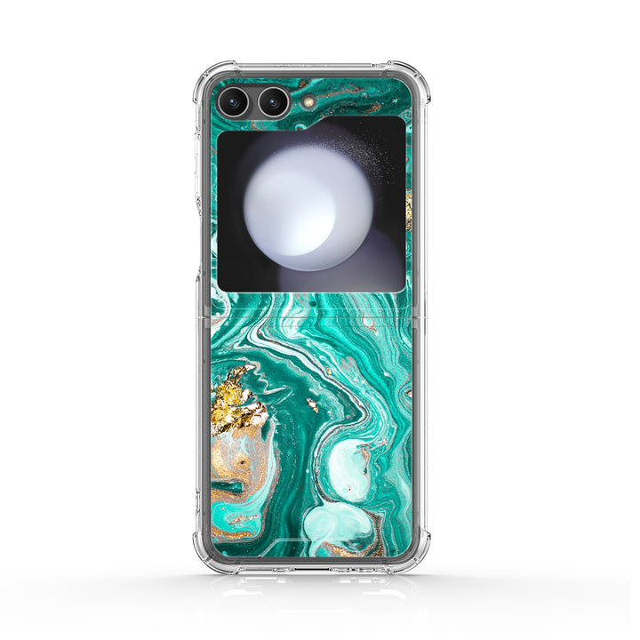 " Green Tears on the Beach " | Samsung Electroplated Glass Case