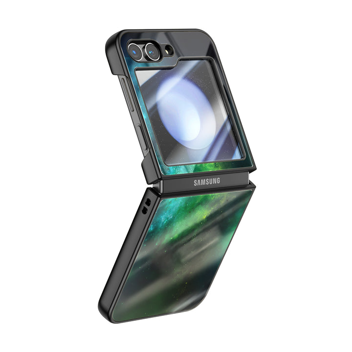 " Milky Way-Green Space " | Samsung Electroplated Glass Case