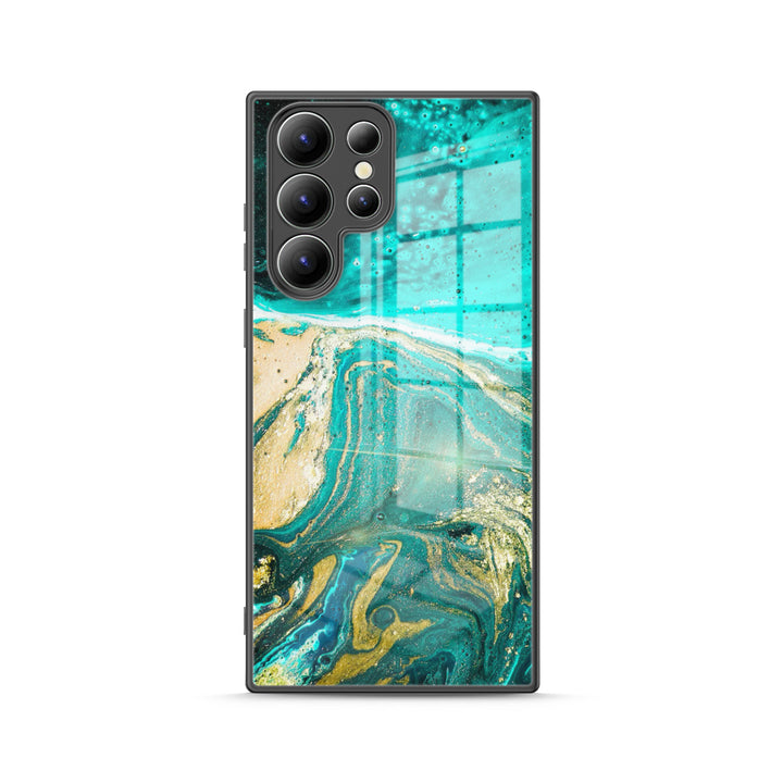 Samsung Gilt Series | " Green Tears on the Beach " Liquid Silicone Phone Case