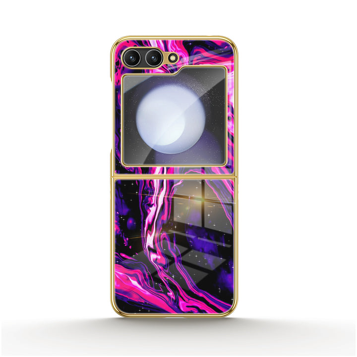 " Quicksand-Fuchsia " | Samsung Electroplated Glass Case