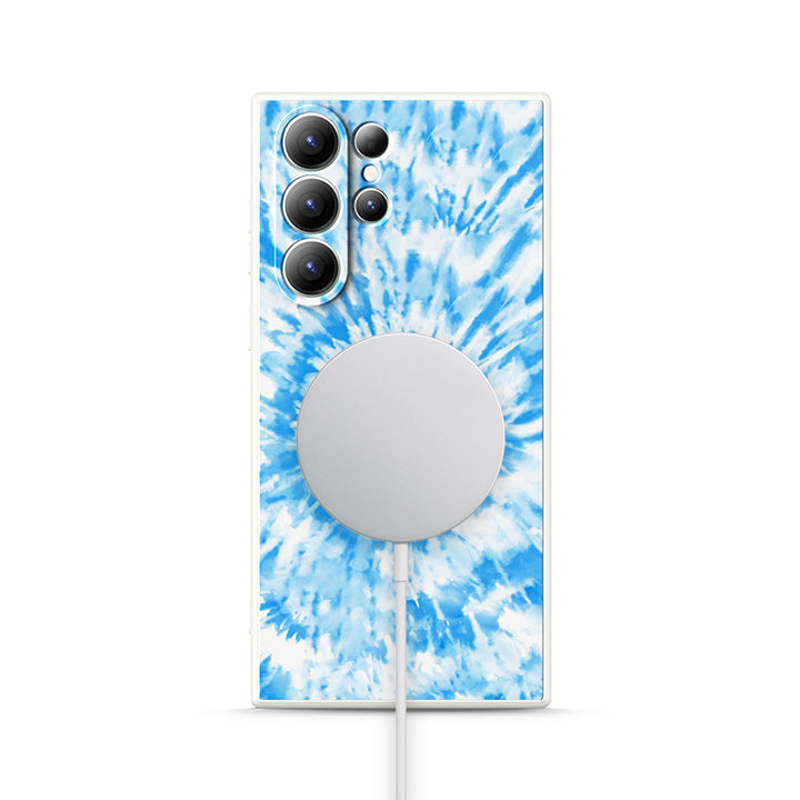 Samsung Tie Dye Series | " Sky " Tempered Glass Phone Case