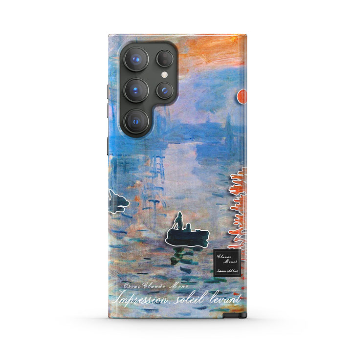 Samsung Oil Painting Series |  " lmpression Sunrise " Tempered Glass Phone Case