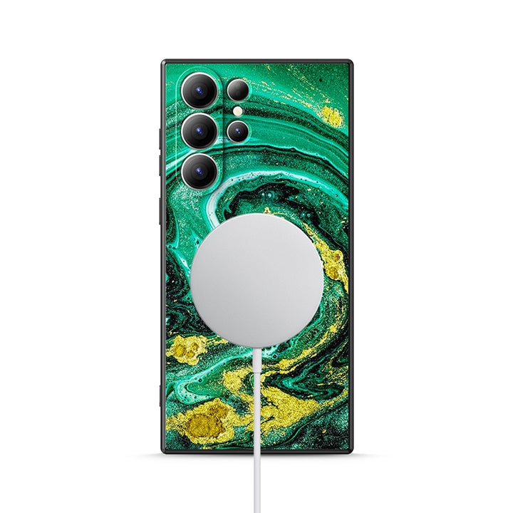 Samsung Gilt Series | " Green Ocean " Liquid Silicone Phone Case