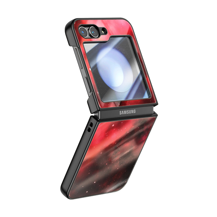 " Starry Sky-Red Alert " | Samsung Electroplated Glass Case