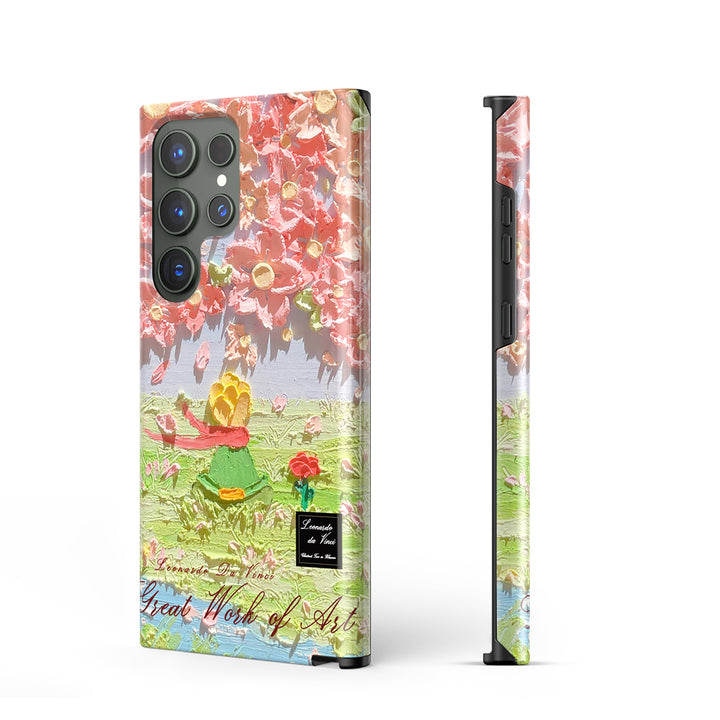 Samsung Oil Painting Series |  " The Little Prince-Cherry Blossoms " Tempered Glass Phone Case