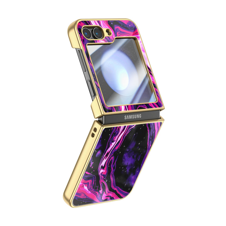 " Quicksand-Fuchsia " | Samsung Electroplated Glass Case