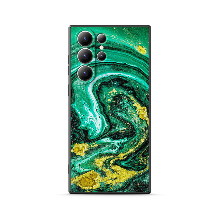 Samsung Gilt Series | " Green Ocean " Tempered Glass Phone Case