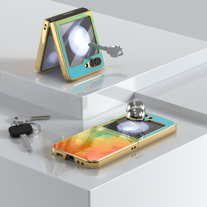 " lndigo Color " | Samsung Electroplated Glass Case