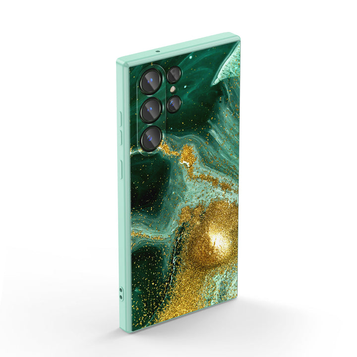 Samsung Gilt Series | " Gilded Cyan Clouds " Tough Phone Case