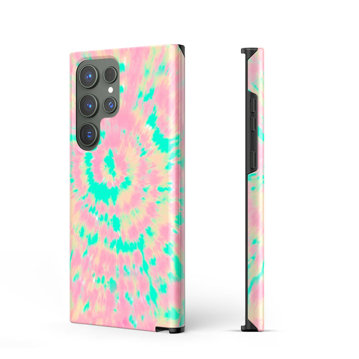 Samsung Tie Dye Series | " Rainbow candy " Tempered Glass Phone Case