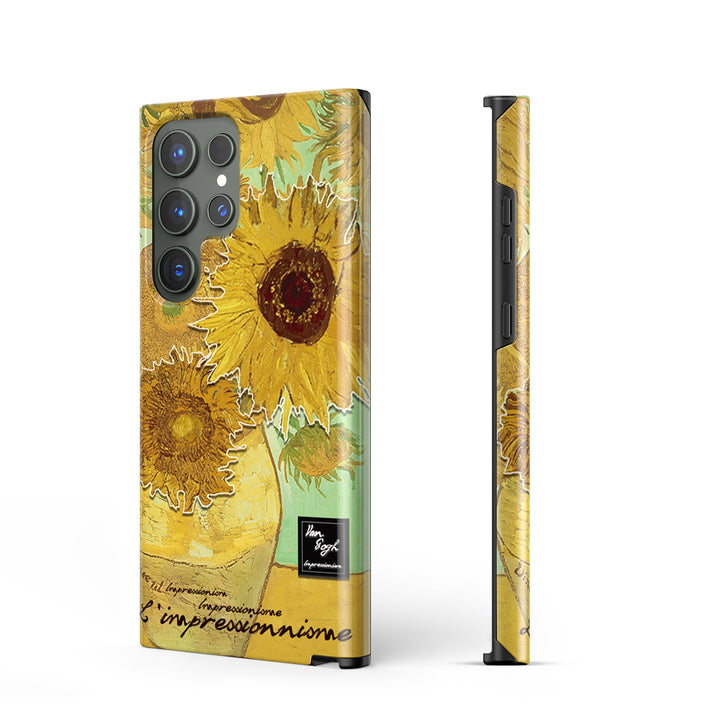 Samsung Oil Painting Series |  " Sunflower " Tempered Glass Phone Case