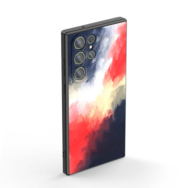 " Blue Red " | Samsung Tempered Glass Case