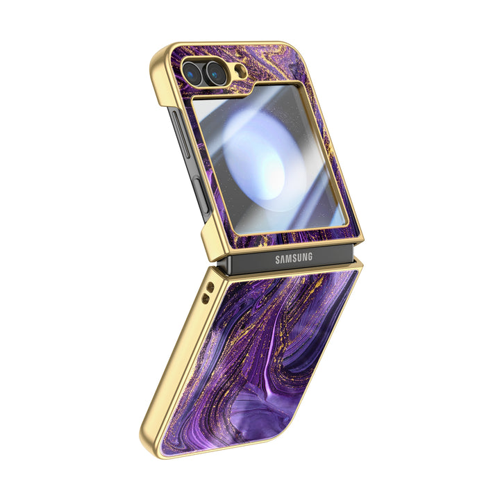 " Gilded Purple Sand " | Samsung Electroplated Glass Case