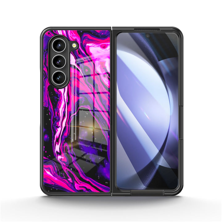 " Quicksand-Fuchsia " | Samsung Tempered Glass Case