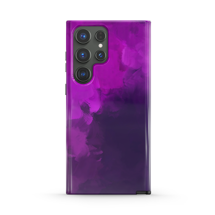 Samsung Watercolor  Series | " Dark Purple " Tempered Glass Phone Case