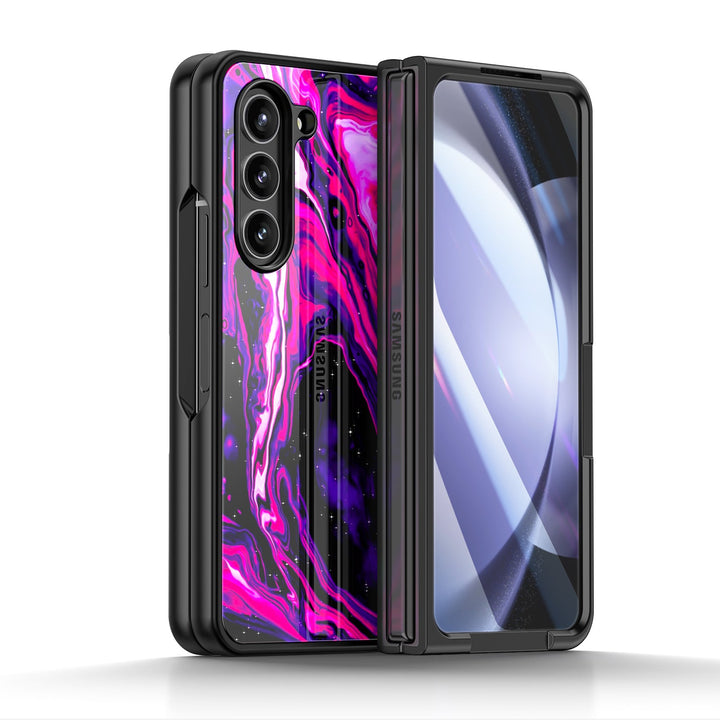 " Quicksand-Fuchsia " | Samsung Tempered Glass Case