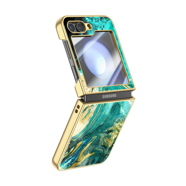 " Green Tears on the Beach " | Samsung Electroplated Glass Case