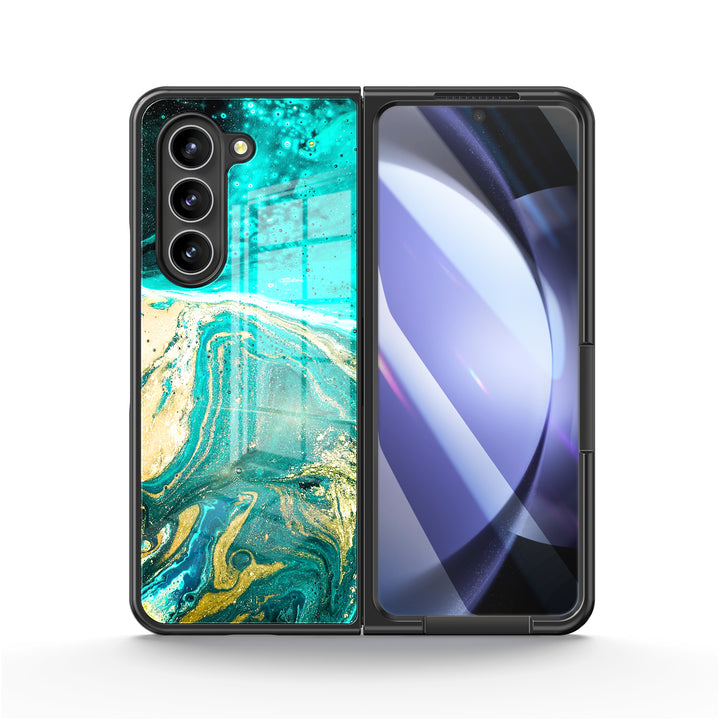 " Green Tears on the Beach " | Samsung Tempered Glass Case