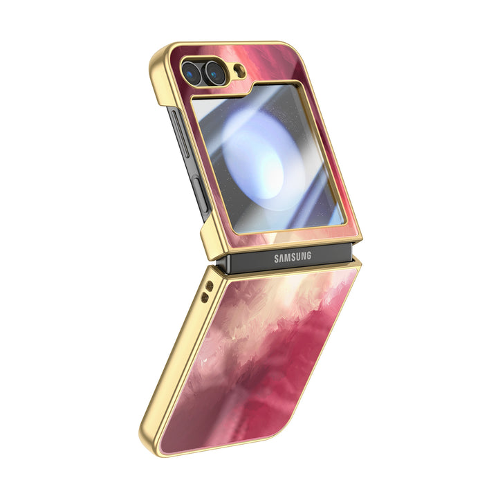 " Berry Red " | Samsung Electroplated Glass Case