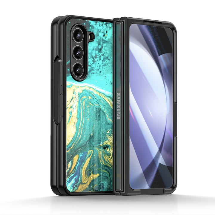 " Green Tears on the Beach " | Samsung Tempered Glass Case