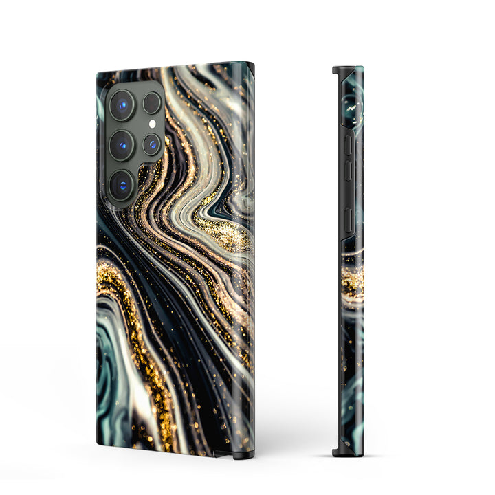 Samsung Gilt Series | " Black Starry Night " Liquid Silicone Phone Case