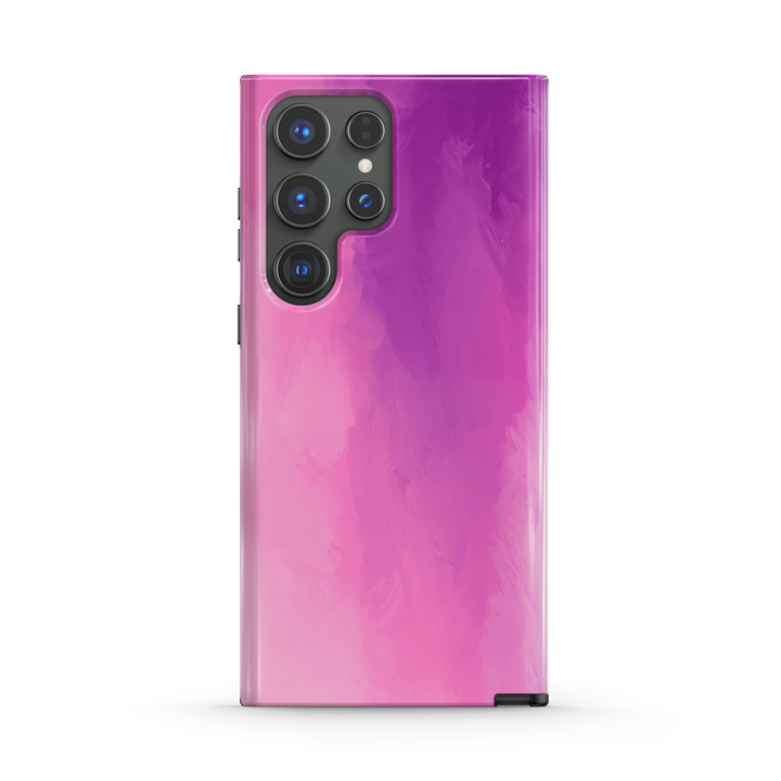 Samsung Watercolor  Series | " Purple Powder " Tempered Glass Phone Case