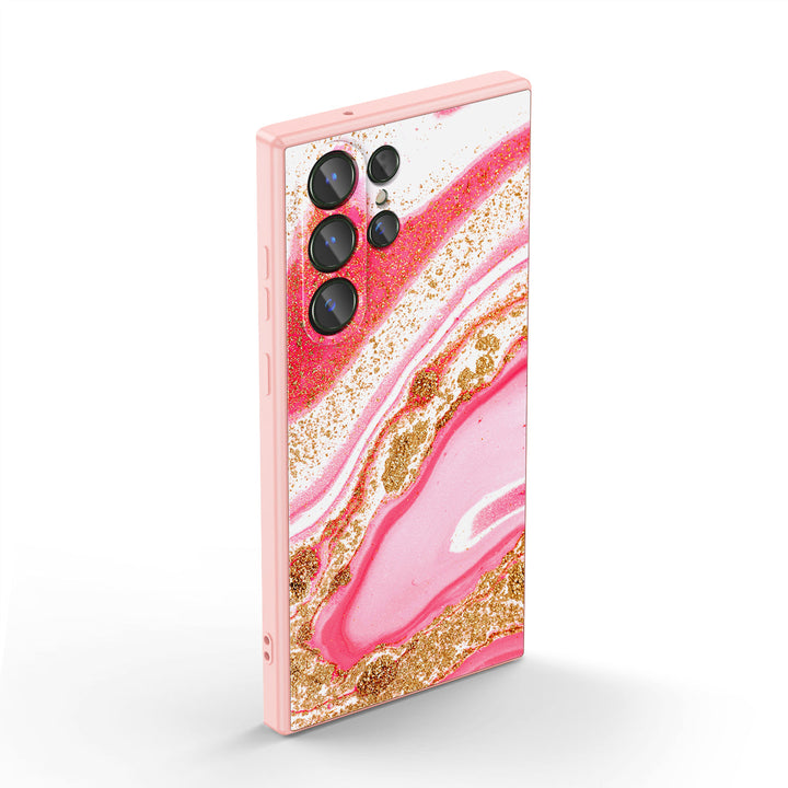 Samsung Gilt Series | " Pink Lake " Tempered Glass Phone Case