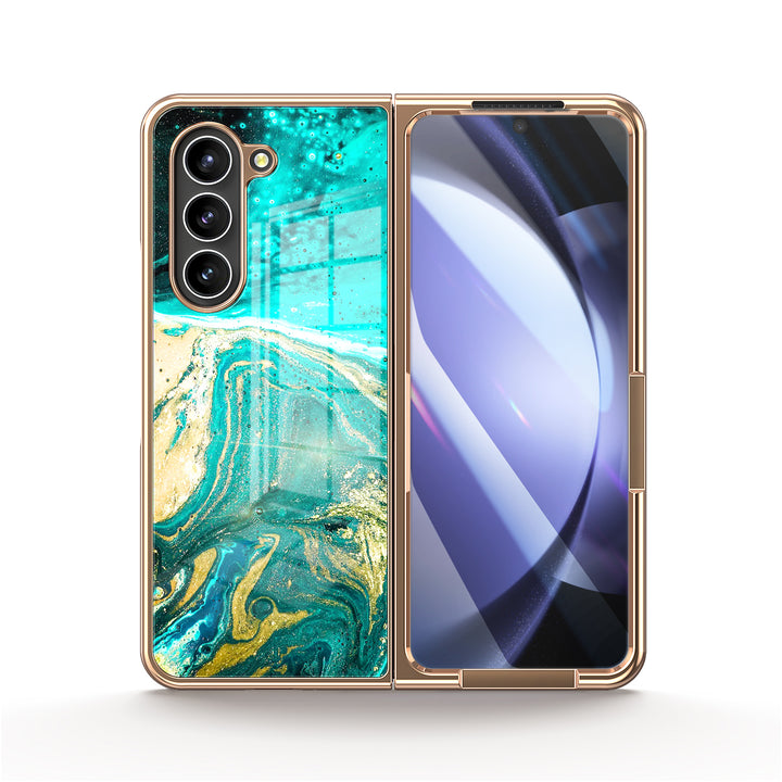 " Green Tears on the Beach " | Samsung Tempered Glass Case