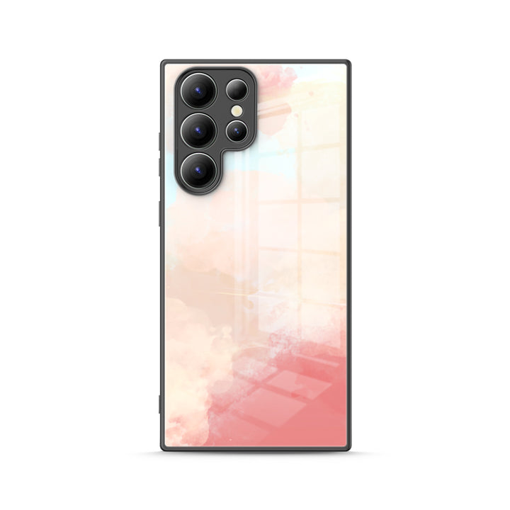 Samsung Watercolor  Series | " Spring Pink " Tempered Glass Phone Case