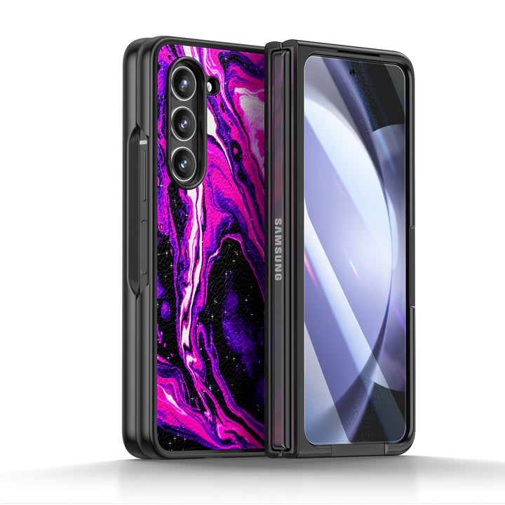 " Quicksand-Fuchsia " | Samsung Tempered Glass Case