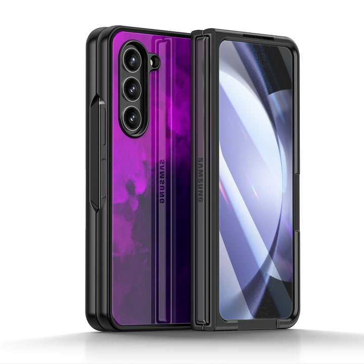 " Dark Purple " | Samsung Tempered Glass Case