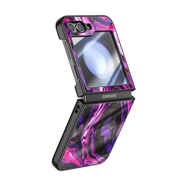 " Quicksand-Fuchsia " | Samsung Electroplated Glass Case