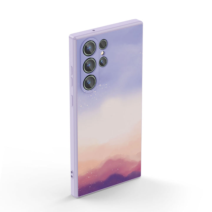 Samsung Watercolor  Series | " Rosy Clouds " Tempered Glass Phone Case