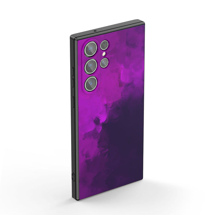 Samsung Watercolor  Series | " Dark Purple " Tempered Glass Phone Case